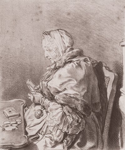 Portrait of Madame Marie Therese Rodet Geoffrin by Charles Nicolas II Cochin